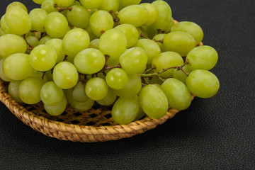 Sweet ripe Green grape branch