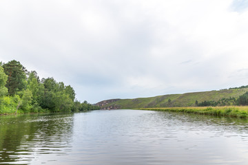 Serga river in Deer streams national park. Sverdlovsk region, Ural, Russia.