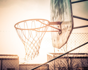basketball hoop on the street