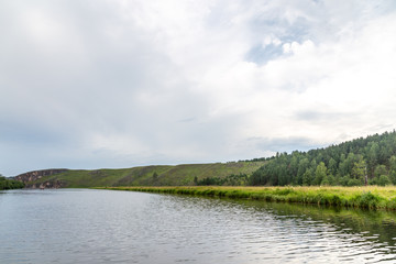 Serga river in Deer streams national park. Sverdlovsk region, Ural, Russia.