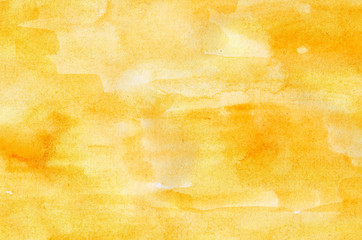 Abstract yellow background white and yellow watercolor paint