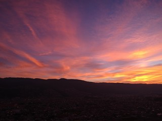 Obraz premium sunset in the mountains