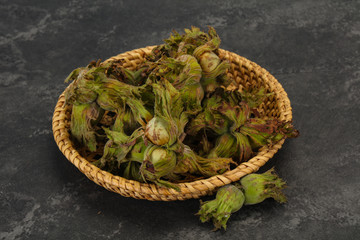 Hazel nuts in the basket