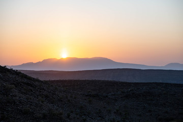 Naklejka premium Aburma's desert at sunset