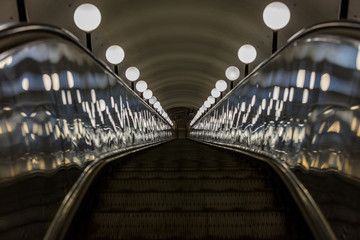 Metrorolltreppe in Moskau