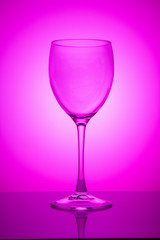 A free-standing glass.