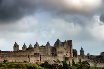 Fototapeta na wymiar Medieval citadel from a distance