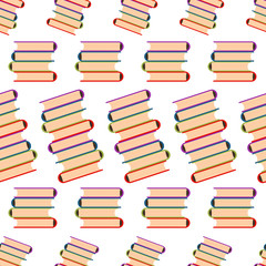 Vector books pattern. Seamless repeated pattern can be used for wallpaper, pattern, backdrop, surface textures.