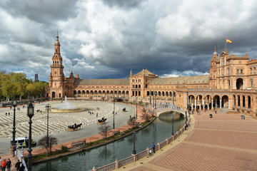 Fototapeta na wymiar Square of Spain in Seville.