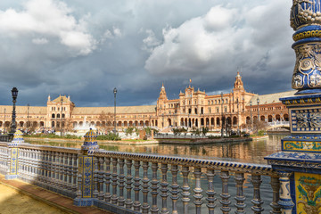 Fototapeta na wymiar Square of Spain in Seville.