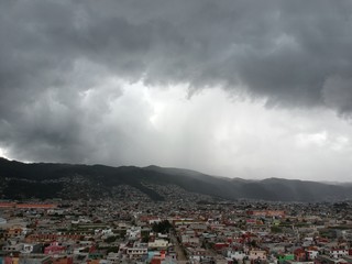 storm clouds over the city
