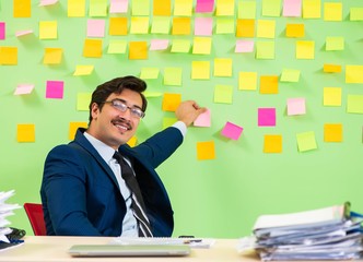 Businessman having trouble with his priorities