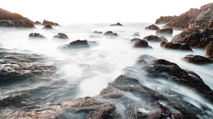 waves on the rocks