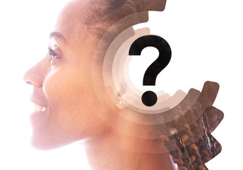 A portrait combined with a digital illustration