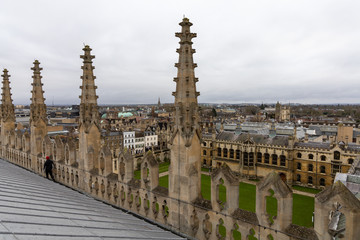 Fototapeta na wymiar The Roof of King's College Chapel, Cambridge, UK