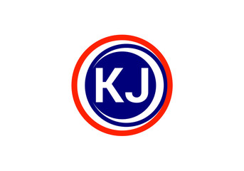 Initial Monogram Letter K J Logo Design Vector Template. KJ Letter Logo Design