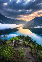 Tuinposter lake in the mountains © Andreas
