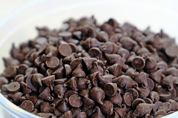 Chocolate chips (chocolate morsels) are small chunks of sweetened chocolate, used as an ingredient in a variety of desserts.