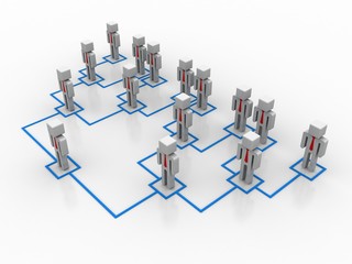 3d illustration Business Network concept