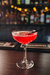 Stock Photo - Colorful cocktail on the bar table in restauran