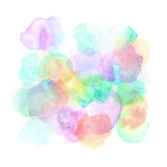 Abstract watercolor on white background.