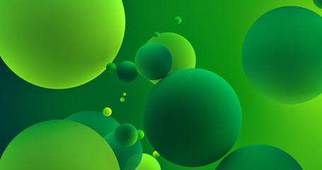 Vibrant and trendy. Abstract colorful background with spheres.