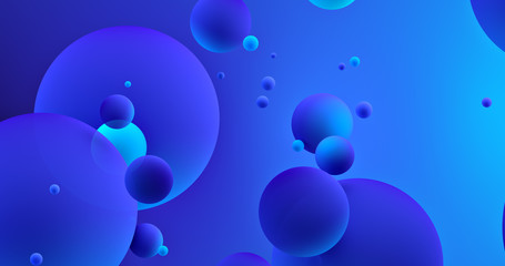 Vibrant and trendy. Abstract colorful background with spheres.