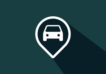 Location icon vector. Pin sign, Navigation map, GPS, direction, place, compass, contact, search concept. Flat style for graphic design, logo, Web, UI, mobile app