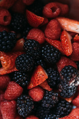 Crepes and berries for breakfast