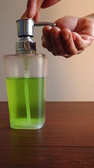 HAND WASH LIQUID IN THE BOTTLE