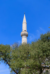 Fototapeta na wymiar MOSTAR, BOSNIA HERZEGOVINA - 2017 AUGUST 16. Karađoz Beg Mosque It is the main mosque of Herzegovina.