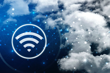 2d illustration WiFi symbol