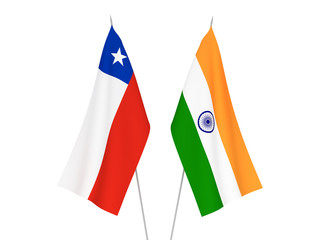 Obraz premium India and Chile flags