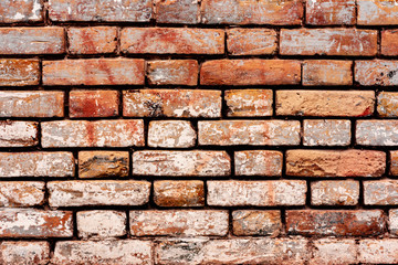 Texture, brick, wall, it can be used as a background. Brick texture with scratches and cracks