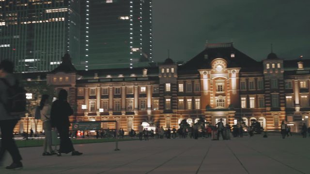 Tokyo station at night, Japan