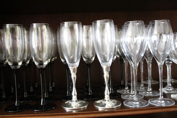 champagne glasses on a table