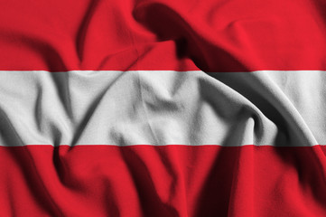 Flag of Dordrecht, the Netherlands, with waving fabric texture	