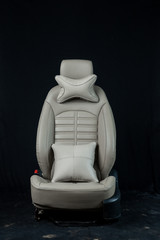 Fototapeta na wymiar leather car seat cover