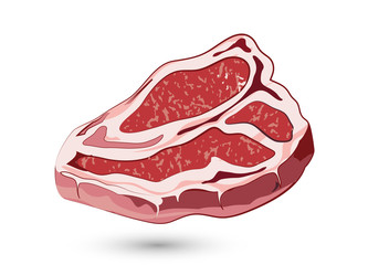 prächtiges rohes T Bone Steak für Grillpartys