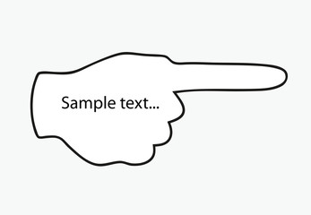 Finger pointing direction