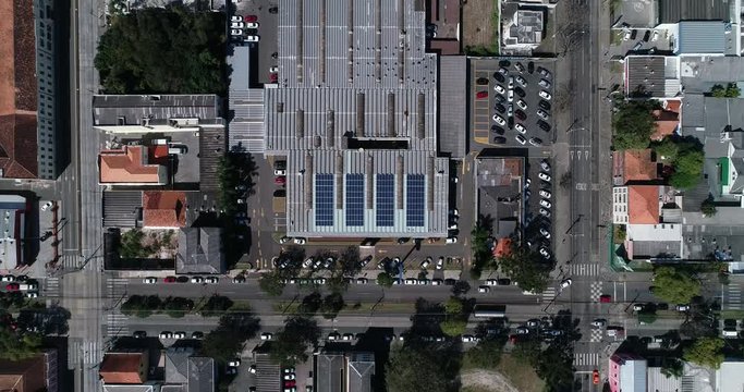 A rooftop filled with solar panels to produce solar energy