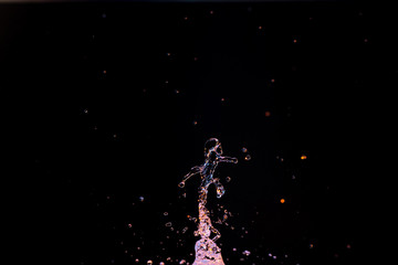 Plakat High speed macro photography of a water drop splashing