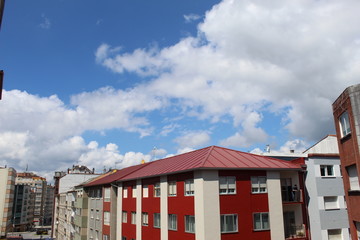 clouds in the blue sky