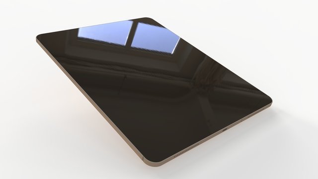 3d rendering, 3d illustration. IPad pro on a white background. Image for mockup.