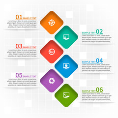 Abstract 3D Paper Infographics. Business template .Vector illustration