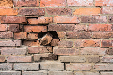 old brick wall and brick