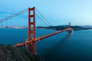 San Franciscos Golden Gate Bridge from Marin County