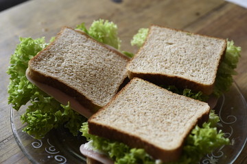 ham and vegetable sandwich