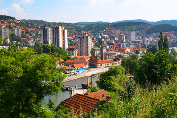 Obraz premium Uzice town in Serbia, Europe