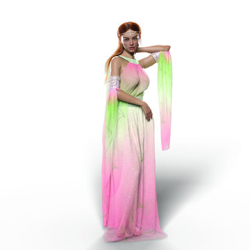 Redhead Princess (Transparent with Shadows)